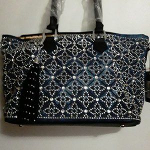 Bling Design Layered Shopper Tote